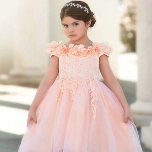 Trish Scully Belle Gown Peach Size 14